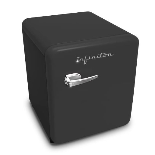 INFINITON Frigorifico Cooler CL-A5VR, 46 Litros, 49 cm, Ciclico, F, Negro  Vintage