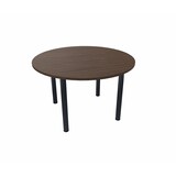 thumbnail of Vinco - Table de réunion CORIAL - Ronde 4 Places / 4 Pieds Diametre 120 Structure Anthracite / Plateau Noyer
