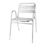 thumbnail of Fauteuils empilables en aluminium avec accoudoirs x4 | Bolero - U501