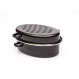 thumbnail of Baumalu Cocotte ovale / roaster émail avec couvercle - 6,3 litres - 38 cm noir 383955