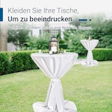 thumbnail of TexDeko Stehtischhusse Premium Weiß Ø 100cm mit Schleifenband