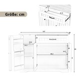 thumbnail of Sideboard Schwarz 84x107x40 cm mit 3 Türen und 1 Schublade, verstellbaren Einlegeböden, Metallgriffen, modernes skandinavisches Design