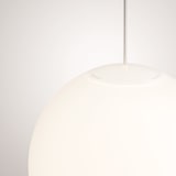thumbnail of Sferis Pendelleuchte aus satiniertem Opalglas, Durchmesser 30 cm, höhenverstellbar bis 320 cm, E27-Fassung, minimalistisches und elegantes Design