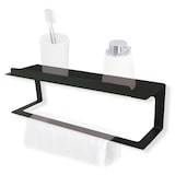 thumbnail of Toallero y estanteria  de acero lacado negro mate serie Nina