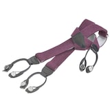 thumbnail of Dethloff Hosenträger Y-Form Holländer rot meliert 120cm 36mm breit Leder mit Knöpfen