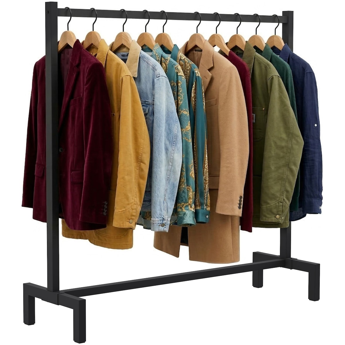 Perchero Melva Negro/120x38x120