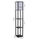 thumbnail of HOMCOM Lampada da Terra Illuminazione Interna Soggiorno Nero e Bianco