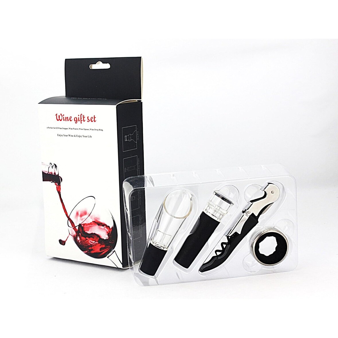 Caja de Regalo con 5 Accesorios para Vino