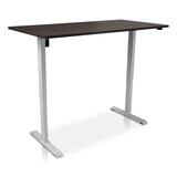 thumbnail of Zit-sta bureau elektrisch verstelbaar - MRC EASY 160 x 80 cm | frame wit – blad bruin eiken
