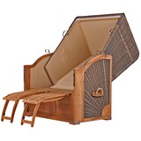 thumbnail of Strandkorb Komplettset - bene living - Schaalsee Teak - PE grau - Modell 510 - inkl. Liftersystem