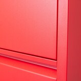 thumbnail of Pisa Schuhschrank mit 3 Klappen/Türen in Metall rot. Fertig montiert geliefert.