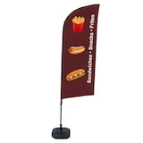 thumbnail of Showdown Beachflag - Komplett-Set - Snacks Englisch - Braun/Schwarz