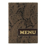 thumbnail of Securit® Box mit 10 Speisekarten A4 "Design" – Paisley – 4 Seiten