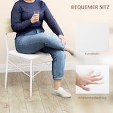 thumbnail of Esstisch-Set 4-teilig 110x70 cm mit 2 Stühlen & Bank Eiche MDF/Metall Platzsparend Komfortabel Küche Esszimmer Modern für 4 Personen