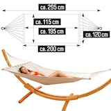 thumbnail of Hängematte 2 Pers. XXL 285x120cm 150 KG Matte Hängematten Gartenhängematte Beige