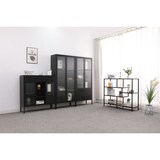 thumbnail of Mein-Regal Highboard Paris Schwarz aus Metall mit Glastüren