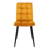 thumbnail of Esszimmerstuhl 4er Set Senfgelb Samtbezug mit Metallbeinen inkl. Montagematerial