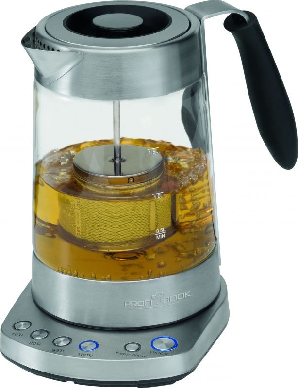 Jarro Elétrico ProfiCook WKS 1020 G, Vidro, Função Keep-Warm, Proteção Anti-Superaquecimento, 3000W