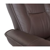 thumbnail of MCA Relax fauteuil Hamilton, TV fauteuil kruk, echt leer 130kg belastbaar ~ bruin, naturel bruin