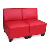 thumbnail of Divano modulare a 2 posti Couch Lyon, similpelle ~ rosso, senza braccioli