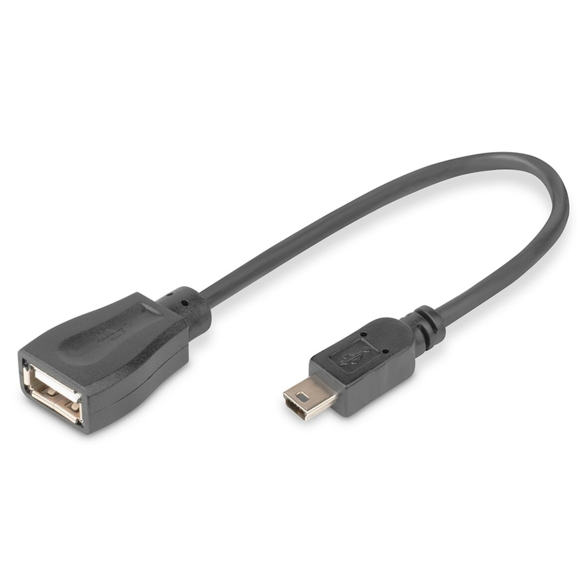 DIGITUS USB 2.0 Adapterkabel, OTG, Typ mini B - A St/Bu, 0,2m