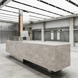 thumbnail of Empfangstresen, Bar, Holz- und Metalldesign, kommerzieller Empfangstresen, geeignet für Café und Geschäft 220×60×100cm【DLSA220】