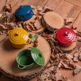 thumbnail of Set de 4 mini cocottes old 9 cm en   -  18.00 cl Multicolore Rond Grès Table Passion 13.00x13.00 cm