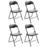 thumbnail of Set De 4 Sillas Plegables Felix Negro/negro