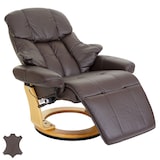 thumbnail of MCA Relaxsessel Calgary 2, Fernsehsessel Sessel, Echtleder 150kg belastbar ~ braun, naturbraun