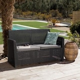 thumbnail of Salon de jardin - résine imitation rotin tressé - Allibert by KETER - 4 personnes - Mia - Gris graphite ALLIBERT by KETER