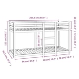 thumbnail of vidaXL Stapelbed 80x200 cm massief grenenhout wit