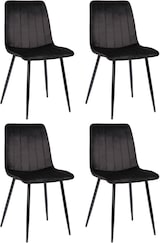 thumbnail of 4er Set Stühle Dijon schwarz/Samt