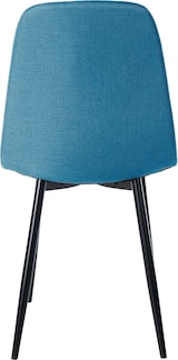 thumbnail of Décoshop26 - Esszimmerstuhl x1 schlichtes Design mit schwarzen Metallbeinen und blauem Stoffsitz 10_0002070