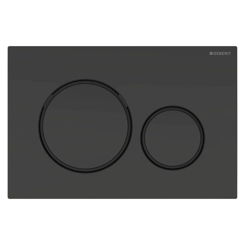 Geberit Betätigungsplatte Sigma 20 Schwarz matt, Ring Schwarz