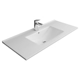 thumbnail of Alpenberger Badezimmer Waschbecken Keramik Waschtisch | Einbauwaschbecken Eckig Aufsatzwaschbecken | Gäste WC Waschplätze 90 cm Breit Handwaschbecken