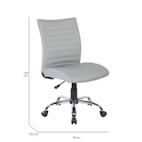 thumbnail of Dmora Sedia da ufficio Newcastle, Poltrona operativa, Seduta ergonomica da ufficio, 54x48h90/100 cm, Grigio