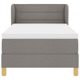 thumbnail of vidaXL Boxspringbett mit Matratze mit Kopfteil Taupe 80 x 200 cm Stoff