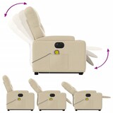 thumbnail of vidaXL Elektrischer Massagesessel mit Aufstehhilfe Creme Stoff