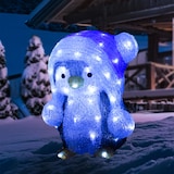 thumbnail of LED Pinguin mit Bommelmütze Acrylfigur Außen Weihnachtsdeko 33cm