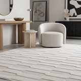 thumbnail of Teppich Outdoor 3D-Effekt Wetterfest Waschbar Strapazierfähig Balkon Terrasse Küche OEKO-TEX Creme 200x290 cm – ORTLER von Kadima Design