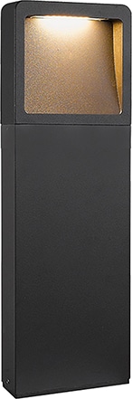 BRAD Outdoor-Pollerleuchte – LED-Pollerleuchte 7 W 49° 3000 K IP65 aus anthrazit lackiertem Aluminium, Höhe 35 cm – Rossini-Gruppe