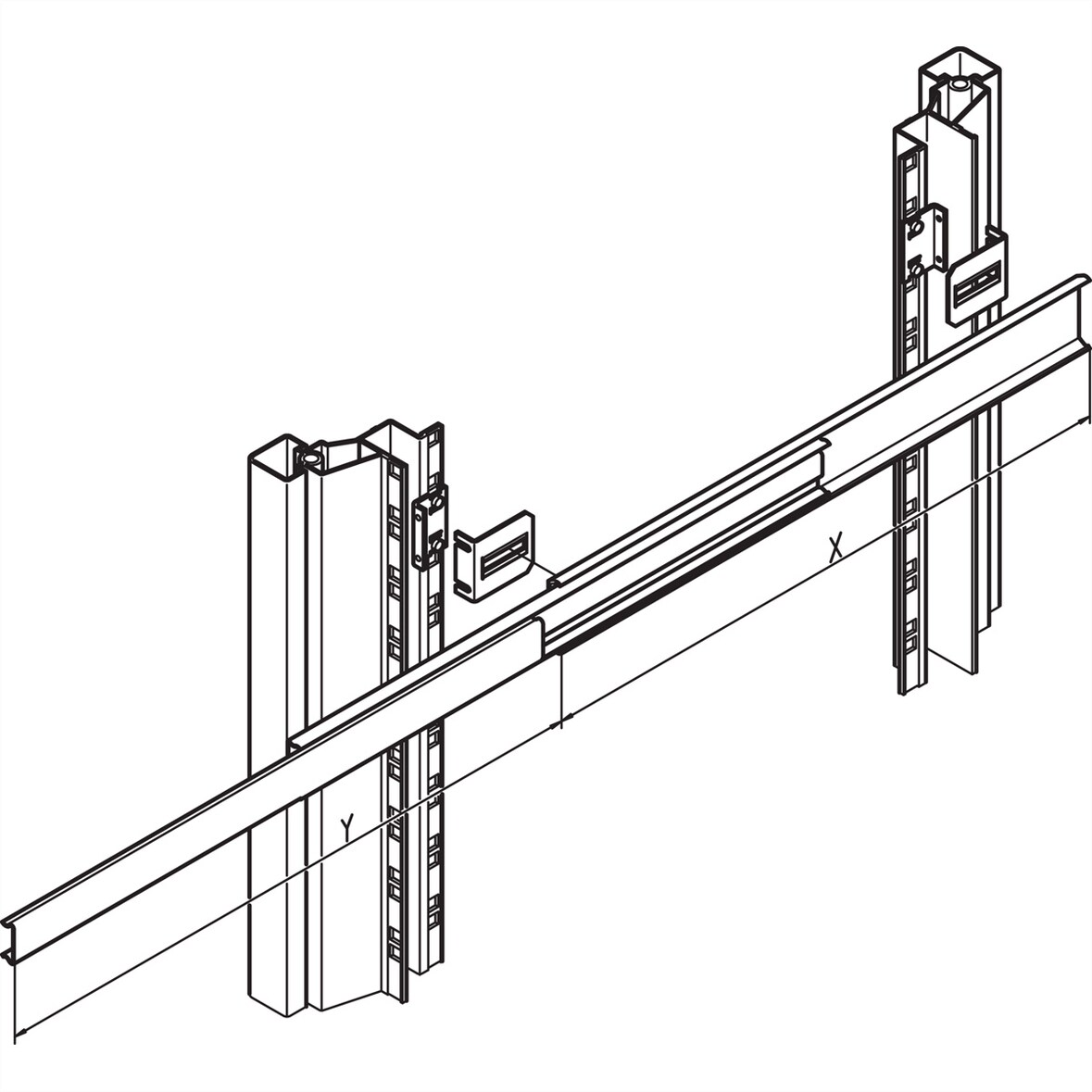 SCHROFF Teleskopschienen Montagesatz - MONTAGESATZ TELESKOPSCH.