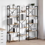 thumbnail of vidaXL Regal Eiche handwerklich 156 x 25 x 167.5 cm Holzwerkstoff