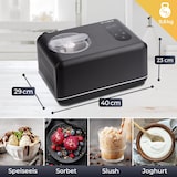 thumbnail of KLAMER 3-in-1 Eismaschine, Slush Maschine & Joghurtbereiter 1,5 L, 150 W Eiscrememaschine aus Edelstahl mit Kühl- & Heizfunktion, hausgemachtes Speis…