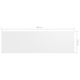 thumbnail of Helloshop26 - Schermo per balcone schermo per la privacy 120 x 400 cm tessuto Oxford bianco 02_0010043