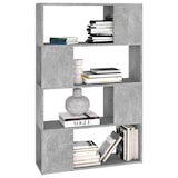 thumbnail of vidaXL Bücherregal Raumteiler Betongrau 80x24x124,5 cm Holzwerkstoff