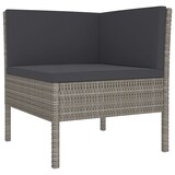 thumbnail of vidaXL 4-delige tuin loungeset met kussens poly rattan grijs