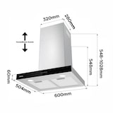 thumbnail of CIARRA A+++ Exaustor 60 cm 650 m³/h Capô de Parede WIFI + APP & Controle Touch Boost VMS6102