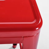 thumbnail of Lot de 4 tabourets de bar en métal rouge brillant style industriel - Sans dossier - Hauteur 66 cm