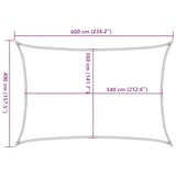 thumbnail of Parasol en PEHD rectangulaire 4 x 6 m Beige Modèle Jardin Upsilon Prime Plus